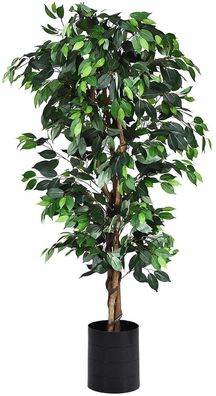 Zimmerpflanze Deko, Kunstpflanze grün, Dekopflanze künstlich, Kunstbaum 180x17x17cm