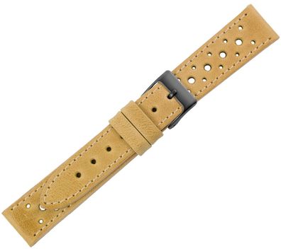 Minott > Uhrenarmband braun Kalbsleder > Racing Band Vintage Verlauf