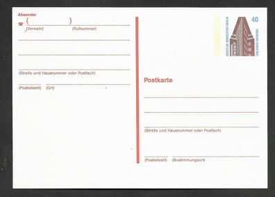 Ganzsache Berlin Postkarte 40 Pfennig Sehenswürdigkeiten P 129