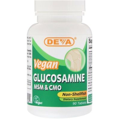 Deva, Veganes Glucosamin-MSM & -CMO, Frei von Schalentieren, 90 Tabletten
