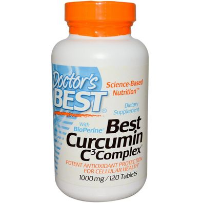 High Absorption Curcumin with C3 Complex and BioPerine, 1,000 mg, 120 Tablets