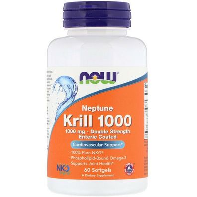 Now Foods, Neptune Krill 1000, 60 Softgelkapseln