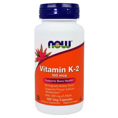 Now Foods, Vitamin K-2, 100 mcg, 100 Veggie-Kapseln