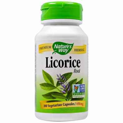 Nature's Way, Licorice Root, Süßholzwurzel, 450 mg, 100 Veggie Caps