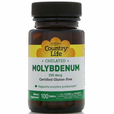Country Life, Molybdenum-Chelatverbindung, 100 Tabletten