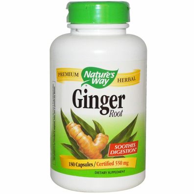 Nature's Way, Ginger Root, Ingwerwurzel, 550 mg, 180 Kapseln