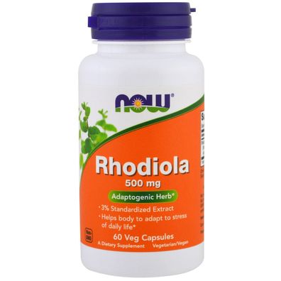 Now Foods, Rhodiola, 500 mg, 60 vegetarische Kapseln