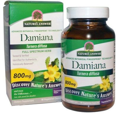 Nature's Answer, Damiana Leaf, 800 mg, 90 Veggie Caps