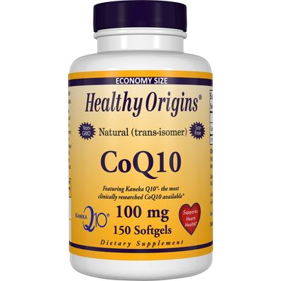 Healthy Origins, CoQ10 (Kaneka Q10), 100 mg, 150 Softgelkapseln