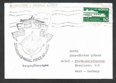 Schiffspost-Norwegen-Fregatte Lübeck-Bergen-Standing Naval Force Atlantic-