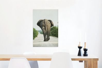 Leinwandbilder - 40x60 cm - Rücken eines Elefanten (Gr. 40x60 cm)