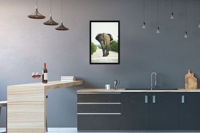 Poster - 40x60 cm - Rücken eines Elefanten (Gr. 40x60 cm)