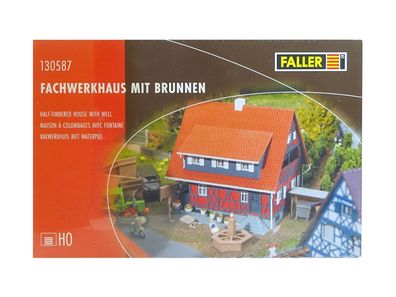Modellbau Bausatz Fachwerkhaus mit Brunnen, Faller H0 130587 neu