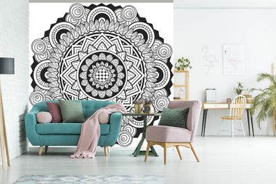 Fototapete - 260x260 cm - Mandala dekorativ (Gr. 260x260 cm)