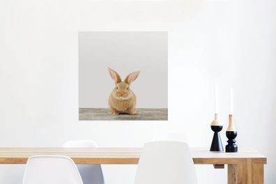 Glasbilder - 50x50 cm - Babyzimmer - Kaninchen - Kinderzimmer - Mädchenzimmer