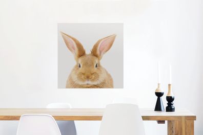 Glasbilder - 50x50 cm - Babyzimmer - Kaninchen - Kinderzimmer (Gr. 50x50 cm)