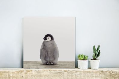 Glasbilder - 20x20 cm - Babyzimmer - Pinguin - Mädchenzimmer - Kinderzimmer
