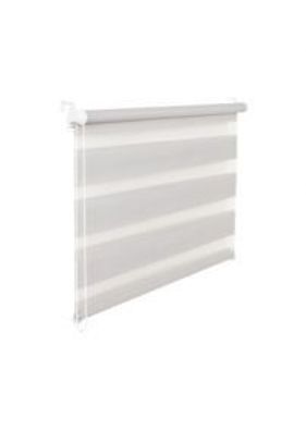 Doppelrollo Duorollo 65 cm breit 200 cm lang grau inkl. Seilzug Fensterrollo ...