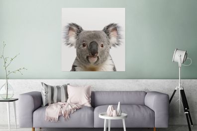 Glasbilder - 90x90 cm - Baby Koala - Koala-Bärenjunge - Schlafzimmer Junge - Mädchen