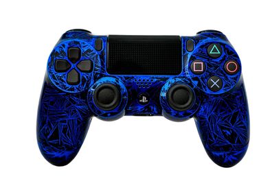 PS4 Controller Sony Playstation Dualshock 4 V2 Wireless Custom Blau Schwarz