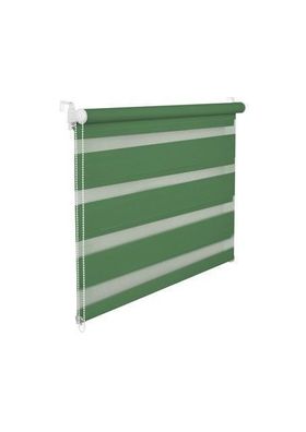 Doppelrollo Duorollo 95 cm breit 200 cm lang grün inkl. Seilzug Fensterrollo ...