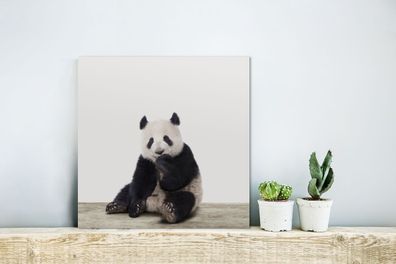 Glasbilder - 20x20 cm - Babyzimmer - Panda (Gr. 20x20 cm)