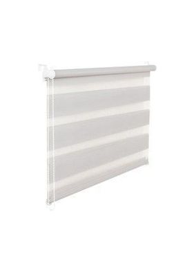Doppelrollo Duorollo 60 cm breit 150 cm lang grau inkl. Seilzug Fensterrollo ...