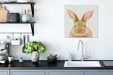 Leinwandbilder - 50x50 cm - Babyzimmer - Kaninchen - Kinderzimmer (Gr. 50x50 cm)