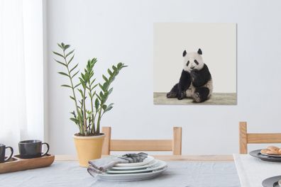 Leinwandbilder - 50x50 cm - Baby Panda - Pandawelpe - Pandabär - Babyzimmer - Kinderz