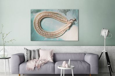 Leinwandbilder - 140x90 cm - Halskette aus Perlen (Gr. 140x90 cm)