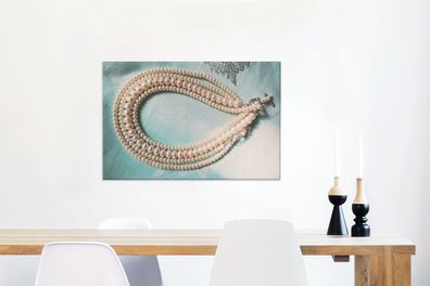 Leinwandbilder - 90x60 cm - Halskette aus Perlen (Gr. 90x60 cm)