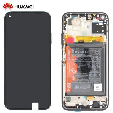 Original Huawei P40 Lite LCD Display Touch Screen Bildschirm Rahmen mit Akku Schwarz