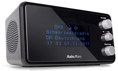 AudioAffairs Digitaler Radiowecker DAB+ UKW/ FM Wecker Radio Alarmton DR 010 Schwarz