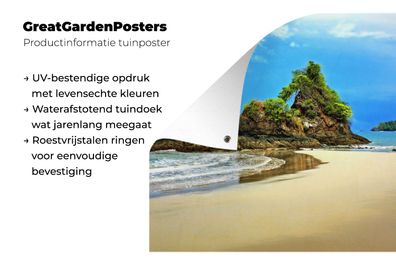 Gartenposter - 50x50 cm - Paradies am Strand von Costa Rica (Gr. 50x50 cm)