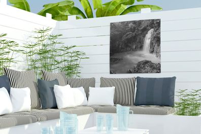 Gartenposter - 50x50 cm - Rio Celeste Wasserfall am Tenoria Vulkan in Costa Rica in s