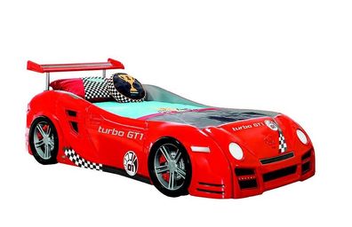 Autobett Turbo GT1 rot mit LED fÃ¼r Kinderzimmer Bett