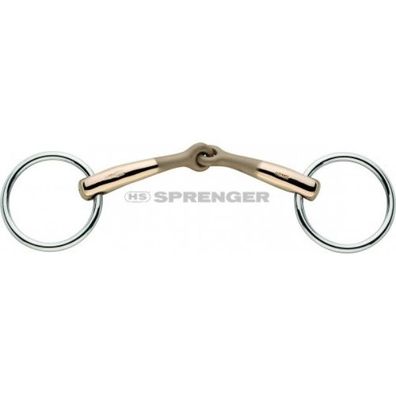 Sprenger Turnado Unterlegtrense 14mm (Aurigan) mit Edelstahl Ringen