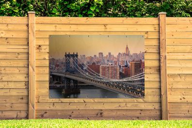 Gartenposter - 180x120 cm - Manhattan-Brücke in New York (Gr. 180x120 cm)