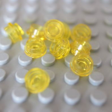 LEGO® 34823 Bauplatte 1 x 1 rund transparent gelb 10 Stück