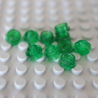 LEGO® 34823 Bauplatte 1 x 1 rund transparent grün 10 Stück