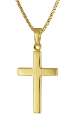 trendor Schmuck Kreuz für Damen und Herren Gold 585 mit Vergoldeter Silberkette 4111