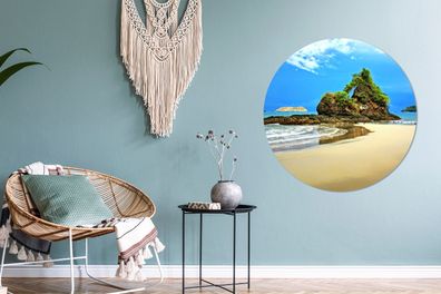 Runde Wandbilder - 90x90 cm - Paradies am Strand von Costa Rica (Gr. 90x90 cm)