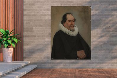 Gartenposter - 120x160 cm - Porträt von Abraham de Potter, Seidenhändler in Amsterdam