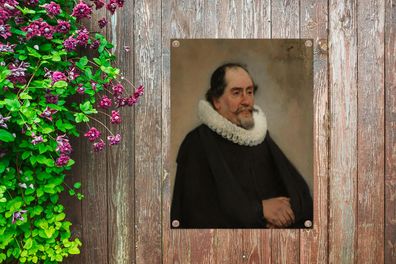 Gartenposter - 60x80 cm - Porträt von Abraham de Potter, Seidenhändler in Amsterdam -
