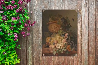 Gartenposter - 30x40 cm - Stilleben mit Blumen und Obst - Gemälde von Eelke Jelles Ee