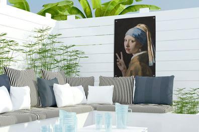 Gartenposter - 40x60 cm - Girl with a Pearl Earring - Johannes Vermeer - Frieden