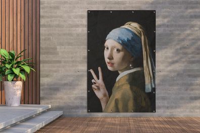 Gartenposter - 120x180 cm - Girl with a Pearl Earring - Johannes Vermeer - Frieden