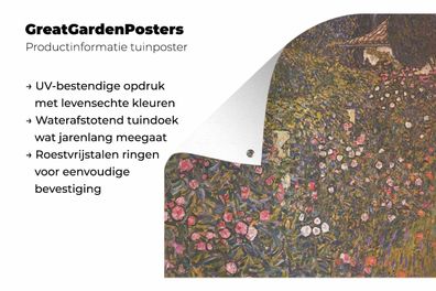 Gartenposter - 60x80 cm - Italienische Gartenbaulandschaft - Gustav Klimt