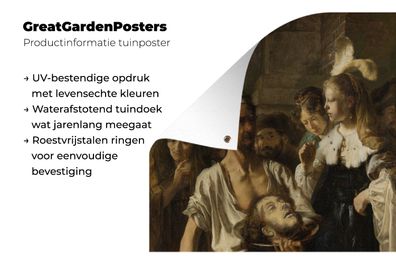Gartenposter - 120x160 cm - Salome empfängt das Haupt von Johannes dem Täufer - Rembr