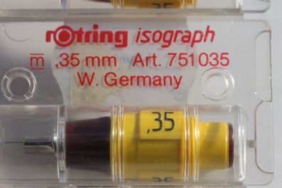 Rotring isograph; Vorderteil, Zeichenkegel für Tusche; 0,35 mm